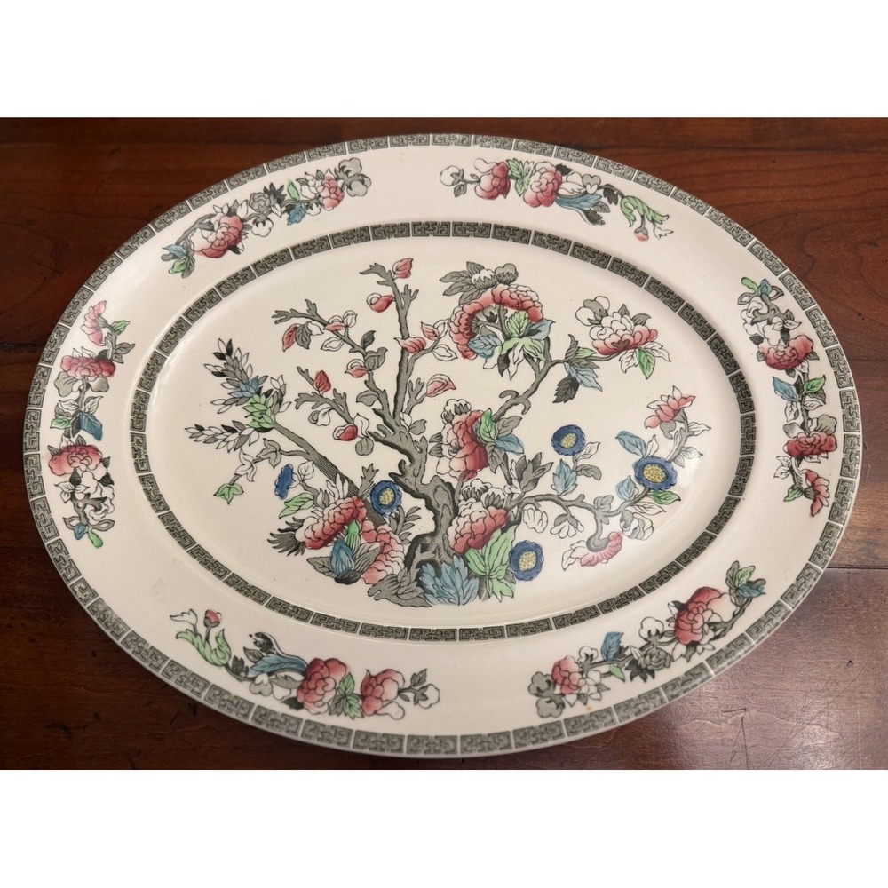 Vintage Johnson Brothers "Indian Tree" Large 16" Oval Serving Platter England